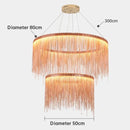 GobekUsa Gold Chain Chandelier with Remote Control - Modern LED Pendant Light for Home Décor