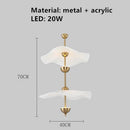 GobekUsa Lotus Leaf Pendant Lamp - Gold Metal Art Deco Lighting for Home, Restaurant, Shop