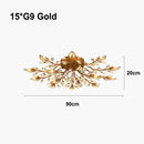 GobekUsa Crystal Ceiling Chandelier for Living Room Bedroom Kitchen Indoor LED Lighting