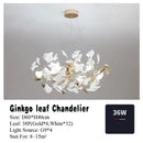 GobekUsa Ginkgo Leaf Pendant Chandelier for Nordic Romantic Living Room Decor