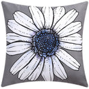 GobekUsa Blue Floral Cushion Cover 45x45cm for Modern Home Decor & Office Sofa