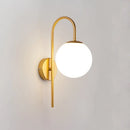 GobekUsa Glass Ball LED Wall Sconce for Elegant Living Room Bedroom Hotel Staircase Lighting