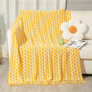 GobekUsa Knitted Tassel Hem Blanket: Cozy Warmth for Home, Office, Sofa, and More