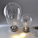 GobekUsa Lodes Blow Glass Table Light: Adjustable Modern Chrome Lamp for Home, Store, and Bar
