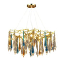 GobekUsa Bird's Nest Crystal LED Chandelier: Modern Bubble Pendant Light for Living Room & Bedroom.
