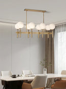 GobekUsa Glass Balloon Chandelier: Elegant Led Round Hanging Light for Luxury Dining Room