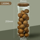 GobekUsa Glass Airtight Canister with Wooden Lid | Versatile Kitchen Storage Solution