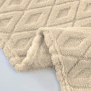 GobekUsa Diamond Jacquard Coral Fleece Blanket for All Seasons