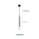 GobekUsa Concrete Tube Pendant Light Chandelier