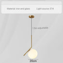 GobekUsa Glass Pendant Lights: Modern Bedroom Bedside Chandeliers for Home Indoor Decor