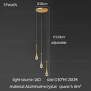 GobekUsa Crystal Chandelier: Modern LED Hanging Lamp for Living Room, Villa, and Staircase
