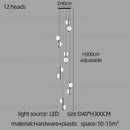 GobekUsa LED Oval Chandelier for Modern Indoor Lighting in Bedroom and Living Room