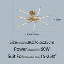 GobekUsa Linen Ceiling Chandelier: Black Gold Pendant Lamp for Home, Office, or Restaurant