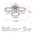GobekUsa Crystal Raindrop Chandelier LED Ceiling Light for Dining Living Bedroom