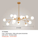 GobekUsa Black Chandelier: Luxury Glass Pendant Lights for Living Room, Bedroom, and Restaurant