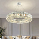 GobekUsa Gold K9 Crystal LED Ring Chandelier Pendant Light for Home Decor
