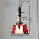 GobekUsa Colorful Glass Tiffany Style LED Pendant Lamp, Modern Hanging Light Fixture