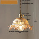 GobekUsa LED Pendant Lights with Blue Glass & Brass Knob Switch for Modern Home Decor