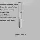GobekUsa LED Geometry Stair Chandelier - Luxury Nordic Villa Pendant Fixture for Modern Living