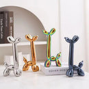 GobekUsa Abstract Ceramic Balloon Dog Sculpture for Home Office Décor
