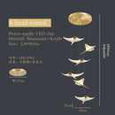GobekUsa Dolphin Pendant Chandelier: Luxe Staircase & Lobby Décor for Hotel, Mall & Home