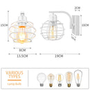 GobekUsa Iron White Cage Wall Lamp for Modern Indoor Lighting