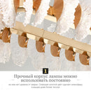 GobekUsa Coral Flower Crystal Chandelier: Modern Luxury LED Pendant Lighting for Home