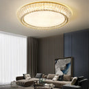 GobekUsa Gold Crystal Ceiling Light: Nordic Modern Round Lighting Fixture for Bedroom and Restaurant
