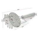 GobekUsa Double-layer Stainless Steel Potato Masher & Food Crusher for Kitchen Vegetable Fruit