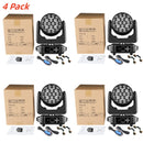 GobekUsa LED Moving Head 19x15W RGBW 4-in-1 Beam Wash/Zoom Light - DMX512 Control