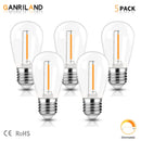 GobekUsa Dimmable LED Filament Bulb Warm White 2700K Shatterproof Waterproof IP44