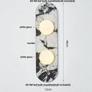 GobekUsa LED Wall Light: French Luxury Glass Globe Stone Wall Lamp Fixture