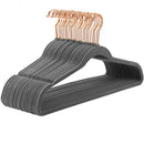 GobekUsa 45CM Flocking Hanger: Non-Slip Velvet Trousers Rack for Clothing Store