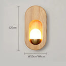 GobekUsa LED Wooden Wall Lamp for Bedroom Living Room Study Aisle Home Lighting