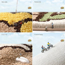 GobekUsa Cartoon Puppy Flocked Bathroom Rug Thicken Super Absorbent Water Bath Rugs