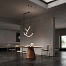GobekUsa Linear Creative Chandelier: Nordic LTalian Designer, Modern Lighting for Living Room, Lobby, Bedroom, Restaurant
