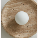 GobekUsa Glass Ball LED Ceiling Light White Yellow Travertine Plafondlampen