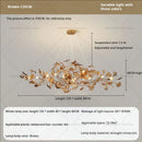 GobekUsa Gingko Leaf Chandelier: Modern Luxury Art Decor for Home, Restaurant & Bar