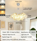 GobekUsa Iced Crystal Chandeliers: Nordic Milan LED Hanging Lights for Living Room