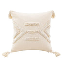 GobekUsa Geometric Tufted Cushion Cover Beige Patchwork Pillow Covers Wabi-sabi Style