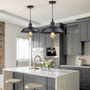 GobekUsa Black Farmhouse Pendant Light for Kitchen Island Stair Dining Hallway