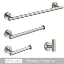GobekUsa Brushed Gold Bathroom Hardware Set: Towel Bar, Paper Holder, Robe Hook