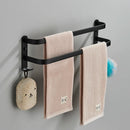 GobekUsa Aluminum Bathroom Towel Rack with Hook, Wall Mounted Multiple Layer Cloth Hanger