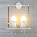 GobekUsa Little Man LED Wall Light: Modern, Simple, Creative Design for Children's Bedroom