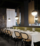 GobekUsa Glass Ball Pendant Lights: Black 15/20cm LED Hanging Lamps for Kitchen Living Room