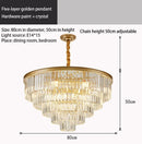 GobekUsa Crystal Chandelier: Modern LED Pendant Light in Gold/Black for Home Decor