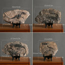 GobekUsa Dino Fossil Resin Craft: Retro Animal Statue, Indoor Living Room Decor & Gift