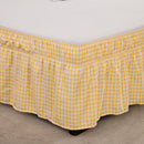 GobekUsa Elastic Band Diamond Lattice Ruffled Bed Skirt for Queen Size Mattress