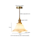 GobekUsa Glass LED Pendant Flower Lampshade for Bedroom & Living Room Decor