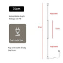 Italian Linear Black Metal & Acrylic Pendant Light